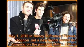 World record high jump by jumping stilts 2,90 m (Thomas Hognon, Nancy France, 01/05/2016)