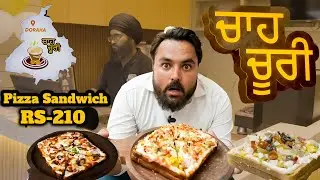 Veg & Cheese Pizza  Sandwich in Just Rs.210 | In Doraha | Bread Pizza Recipe | Foodey Street
