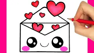 COMO DIBUJAR UNA CARTA DE AMOR KAWAII FACIL