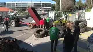 Chaos Unleashed: French Farmers' Bold Protest at Var Prefecture