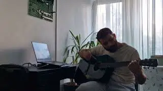 Me learning to play guitar in 2026 (1st Lesson)