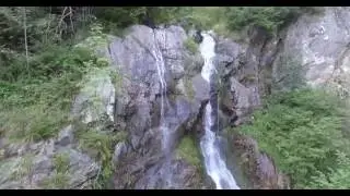 Varciorog waterfall Apuseni mountains Drone footage