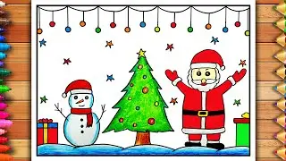 How to Draw Easy Christmas Drawing | Christmas Drawing Easy Step By Step | Christmas Tree Drawing