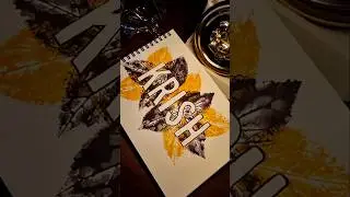 Name art #shorts #drawing #leafart #shortsfeed #shortvideo