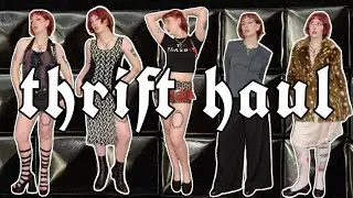 Alternative Vintage/Depop Thrift Haul !! huge trinket and clothes haul + styling