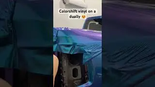 Colorshift vinyl on a dually #automobile #wrap #colorshift #vinylwraps #vinylwrapping