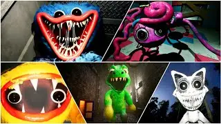 Poppy Playtime  + Playtown + Joyville + Zoonomaly - Mascot Jumpscares Comparison