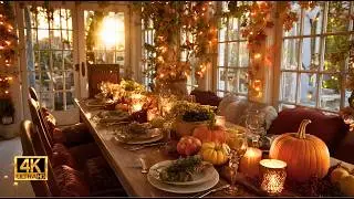 Thanksgiving Dream Cottage | 4K Cozy Autumn Ambience for Relaxation, Study & Holiday Gatherings 047