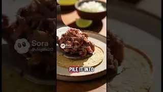 Carnitas: Pork shoulder slow-cooked in fat until tender, then shredded and often crisped. #carnitas