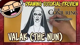 [PREVIEW] How to Draw VALAK THE NUN (The Conjuring) | Tutorial Time Lapse