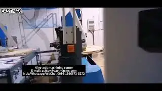 Nine-axis cable wooden reel machining center