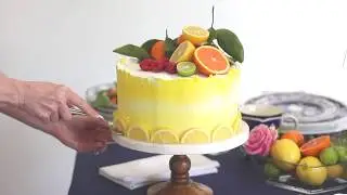 Lemon Syrup Cake and a Colorful Tablescape