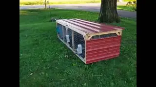 Tour of my rabbit tractors for breeding and growing