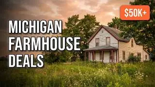 20 DIRT-CHEAP MICHIGAN FARMHOUSES with acreage 🏡 Hidden Real Estate Gems!