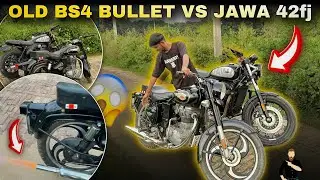Old Bullet Standard 350 & Jawa 42fj 😍 C bend pipe x Gt650 exhaust in jawa 🔥