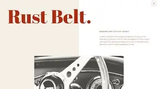 Rust Belt - Made with Wix Editor X