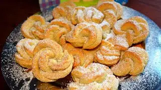 Fluffige Quarkrosen I Leckeres Ostergeb&auml;ck I Superlecker ! Einfach und schnell gemacht ✅
