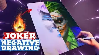 Joker Negative Drawing | Mind-Blowing Reverse Shading Art Tutorial