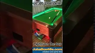 Led Lights Up Pool Table Hire with Amplifier UK