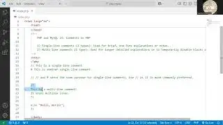 PHP and MySQL 23: Comments in PHP