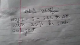 Nda cutoff 2017-1 exam