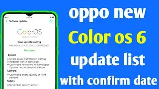 Oppo new color os 6 update list | pie update list for oppo smartphone
