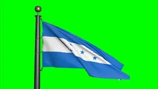 Honduras flag   Green Screen   Motion background   4K UHD 60fps   Royalty Free   Flag footage