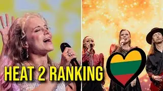 Lithuania Eurovision 2024 : Heat 2 Ranking #eurovision2024 #lithuania #eurovizija