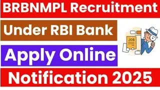 BRBNMPL Recruitment 2025 link for apply online in comment section