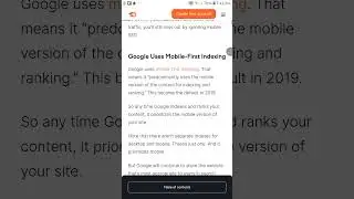 The important of mobile seo