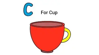 C for Cup ☕ | Alphabet Drawing for Kids | ABC Learning with Easy Drawing 🎨