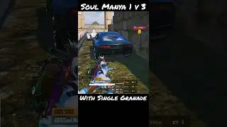 Soul Manya 1v3 with single Granade in BMPS #shorts #bmps #soulmanya1v3