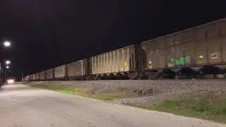 CSX U315-22 slowly rolls through Downtown Dillon SC w/ CSXT 7205 leading