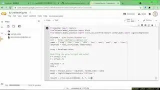 【PYTHON】algorithm evaluation k fold cross validation