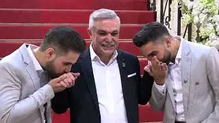 حفل زفاف العريس محمود مراد ومحمد منير نجلي الحاج عبد المنعم رياض حاضري / أحيا الحفل محمد حمامي #1