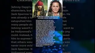 JOHNNY DEPP: The Role That Changed His Life Forever | The Legend of Jack Sparrow #JohnnyDepp #Shorts