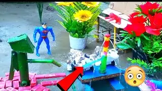 diy tractor mini bridge supply water shower of cows science project।house of animals।