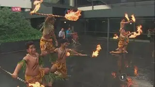 Auckland kids perform traditional siva afi to celebrate Samoan Language Week