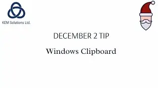 December 2 - Using the Window's clipboard