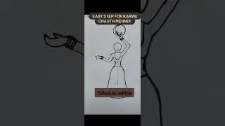 Easy step for Karva Chauth mehandi/Karva Chauth special mehandi design✨ #mehndi #karvachauth #shorts