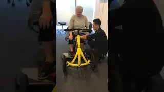Alinker getting on bike 28/6/2019
