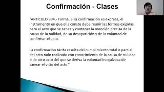 Ineficacia de los actos jurídicos - Confirmación - Inoponibilidad (5/5)