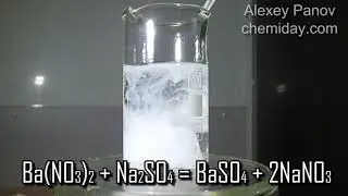 Получение осадка сульфата бария | Ba(NO3)2 + Na2SO4 = BaSO4 + 2NaNO3