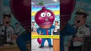 &ldquo;Security check ante&hellip; onion ki fashion show avuthundi 😂🧅&rdquo;#funny #meme #funnymememdr