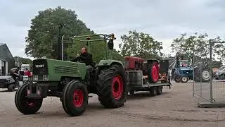 Tractor parade after Historic Tractor Show Panningen 2023 on Sunday organized by HMT KLEP