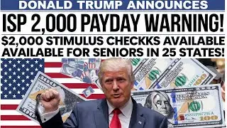 $2,000 STIMULUS BONANZA FOR SENIORS&mdash;IRS ANNOUNCES PAYOUTS IN 25 STATES!