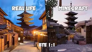 We built 1000 buildings from Kyoto in Minecraft 1:1 scale!!!