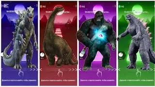 🦖 Godzilla King 👑 VS Godzilla Atomic Breath 💥 | Tiles Hop EDM Rush 🎶🔥