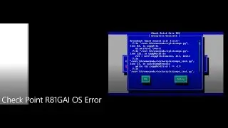 Check Point R81 GAIA OS #Error During Installation of OS #R81.10 GAIA