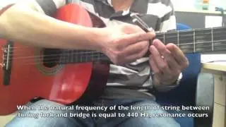 Tuning a Guitar using Resonance with Tuning Fork